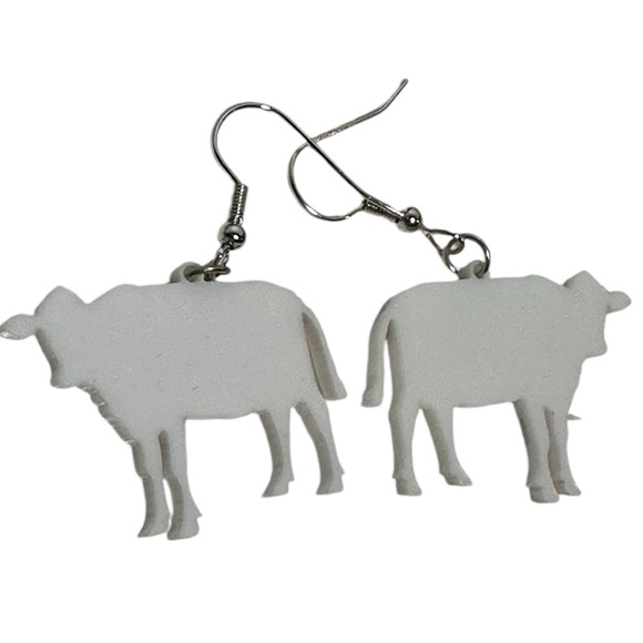 Cow print earrings-cow shaped - Picture 3 of 5